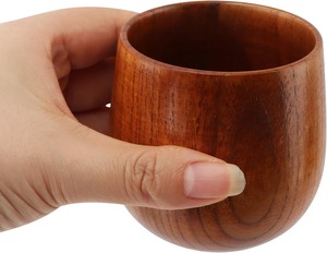 Natural Solid Wood Tea Water <b>Cup</b> Japanese Teacup Japanese Simple Style Luxury Acacia Wood Tea and Wine <b>Cups</b> Wooden Tea <b>Cup</b> - Product Image 4