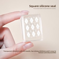 Plat Stamping Nail Art Ukuran Besar Kecil Kotak Stempel Silikon Transparan Tinggi Stencil Transfer Multiguna Cetakan Kuku