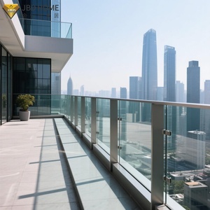 <span class=keywords><strong>Balustrade</strong></span> en verre moderne pour balcon <span class=keywords><strong>de</strong></span> centre commercial extérieur, escalier et terrasse avec main courante en acier inoxydable et système <span class=keywords><strong>de</strong></span> garde-corps en aluminium - Product Image 4