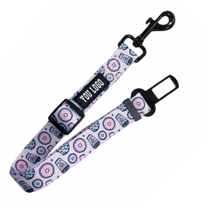 Sabuk pengaman mobil kucing anjing peliharaan, sabuk pengaman mobil yang kuat dan tahan lama dapat disesuaikan dengan pola cetak personalisasi - Product Image 3