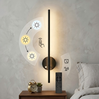 Lampe murale sans fil à piles, lampe murale LED, lampe murale décorative d'intérieur avec télécommande, détecteur de mouvement et contrôle par interrupteur