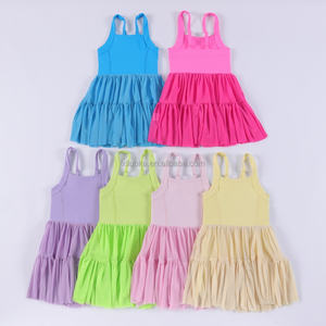 Vestido de Yoga Personalizado com Alças em Malha, Saia de Golfe, Vestido Infantil para Meninas, Vestido de Verão para Bebês - Product Image 1