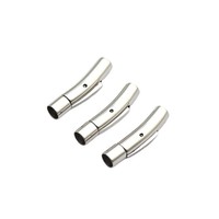 Bracelet rond en acier inoxydable avec fermoir à clip, cordon en cuir rouge, accessoires de collier DIY de Dongguan