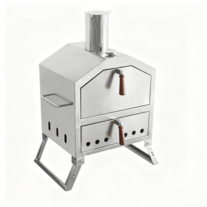 Forno per Pizza Italiano da Esterno in Acciaio Inox, Design Moderno, a Carbone/Legna, Portatile per Grigliare e Cuocere - Product Image 1