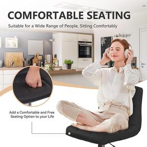 Tabouret de bar confortable avec repose-pieds soulage la pression des jambes Coussin de siège rembourré pour une longue séance dans la cuisine ou le club - Product Image 5