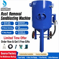 Machine de sablage abrasif mixte de type ouvert sur mesure, décapante industrielle en acier pour le décapage de peinture et le nettoyage, vente en gros