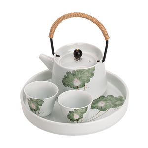 Quick Brew <b>Tea</b> <b>Set</b> With Two <b>Cups</b> Porcelain Teapot And Tray Portable For Business Gifts Dehua County Origin - Product Image 5