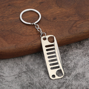 Mini auto paraurti anteriore Grill auto da corsa sterzo Jeep Wrangler portachiavi modifica creativa faccia anteriore dell'uccello - Product Image 4