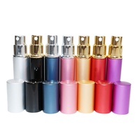 Flacons vaporisateurs portables miniatures en aluminium et verre de 8 ml et 10 ml, rechargeables, pour nettoyant visage, crème pour le visage, logo personnalisé