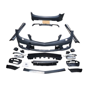 Mercedes Clase C <span class=keywords><strong>W204</strong></span> 07-2014 Actualización ABS Kit de carrocería de parachoques C63 que rodea AMG para C180 C200 C260 C300 con nuevos recortes de luz antiniebla - Product Image 3