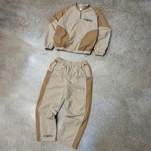 Custom Design 3m Reflective Nylon Jackets and Nylon Track Pants <b>Two</b> <b>Piece</b> <b>Mesh</b> Lightweight Sweat Suit Windbreaker Tracksuit - Product Image 2
