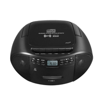 Reproductor de CD portátil personalizado de fábrica con transmisión de música por BT, radio AM/FM USB, función de grabación de cinta con control remoto para uso en casa y al aire libre.