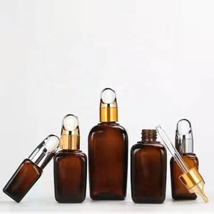 Tan foncé carré huile essentielle vaporisateur pressé bouteille chèvrefeuille compte-gouttes voyage portable distributeur bouteille de parfum - Product Image 2