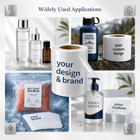 Autocollants adhésifs transparents en PET durables en gros, résistants aux UV, avec logo personnalisé pour étiquettes de produits cosmétiques, de soins de la peau et de parfums, OEM