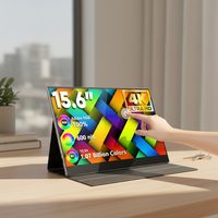 Moniteur portable SIBOLAN 15,6 pouces IPS LED 4K avec écran tactile, haut-parleurs intégrés, série professionnelle, garantie 1 an, compatible PS5, nouveau USB
