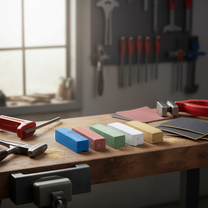 Fervi - Juego de 5 bloques de pulido coloridos para metal, madera y vidrio - Product Image 3