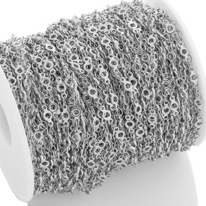 Thép Không Gỉ 18K Vàng Mạ 4Mm Rộng Vòng Hollow Chuỗi Titan Chuỗi Thép Cho Phụ Nữ Tự Làm Của Phụ Kiện Đồ Trang Sức - Product Image 5