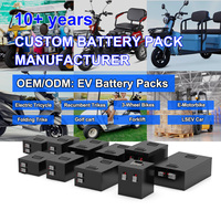 Batterie lithium-ion 60V 50Ah pour moto électrique, scooter électrique, vélo électrique, véhicule à deux roues, batterie rechargeable avec BMS