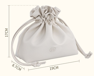 Borsa da viaggio con Logo personalizzato per donna portatile con coulisse rosa <span class=keywords><strong>piccola</strong></span> custodia impermeabile per trucco cosmetico in pelle sintetica - Product Image 6