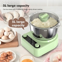 Robot Pétrin Professionnel pour Pains au Curry Masala, Mini Pétrin à Pâte, Machine à Sauce Satay avec Fonction de Chauffage et de Fermentation