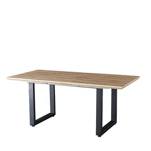 Modern Designs Metal Base Decoration Wooden Kitchen Dining Table Dinning Table