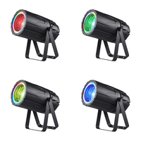 Projecteur PAR étanche AOPU 120W RGBW 4 couleurs avec zoom et lumière auxiliaire pour scènes extérieures et boîtes de nuit