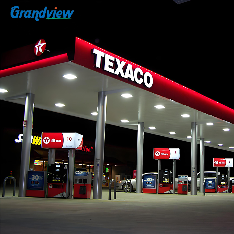 Fuel Station Set Steel Structure Space
