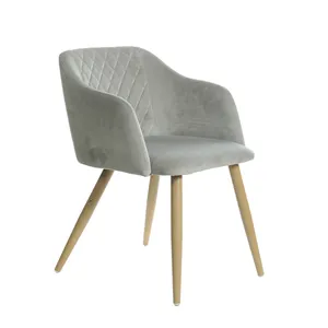 Cadeira de madeira de luxo para restaurante, cadeira com encosto moderno de cinza nórdica, cadeira de jantar em madeira maciça, cinza rústico