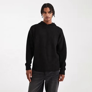 <span class=keywords><strong>Chunky</strong></span> Đan Áo Hoodie dày của nam giới áo thun quá khổ áo len màu Sạch Ấm nặng Hàng dệt kim rộng trùm đầu áo mùa đông giản dị - Product Image 1