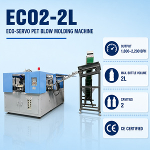 Machine de soufflage à 2 cavités 2L PET Servo 2200BPH 35KW Chauffage infrarouge 30 min de changement de moule Bouteille d'eau, de jus, d'huile Certifiée CE - Product Image 1