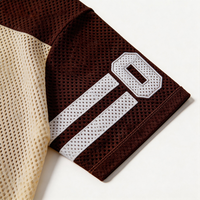 T-shirt de sport personnalisé pour homme, imprimé sérigraphié, en maille nylon respirante, col en V, épaules tombantes, coupe oversize, pour le football