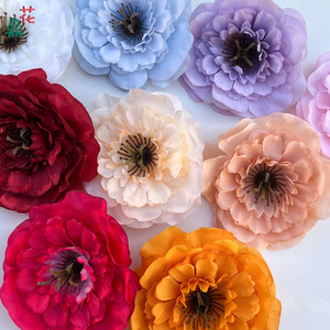 Silk <b>Peony</b> Flower Heads Layered Blossoms For Decoration Vintage Style Waterproof <b>Artificial</b> Flowers - Product Image 4