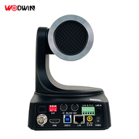 Cámara de Transmisión PTZ 4K WODWIN WIN-J86AKN /SDI/PoE con Luz Tally, Controlador de Joystick de un Solo Brazo, Lente 12X/20X, Sistema de Conferencia