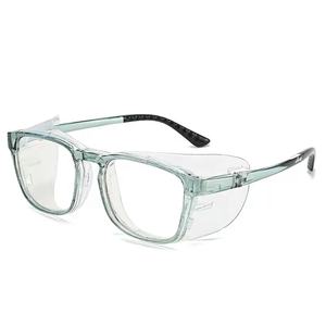 Kacamata Pengaman Gaya Fashion Produk Baru Bingkai Lebar Kustom Perlindungan Penuh Mata Pelindung Samping Logam Dengan Jaring Logam Lipat - Product Image 5