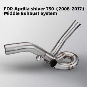 Tube d'échappement sport Shiver750 pour <span class=keywords><strong>Aprilia</strong></span> Shiver 750/GT <span class=keywords><strong>Dorsoduro</strong></span> 750/<span class=keywords><strong>Factory</strong></span> 2008-2017 – Tube intermédiaire de moto - Product Image 2