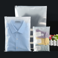 Sac en plastique givré avec fermeture éclair pour vêtements, t-shirts et maillots de bain