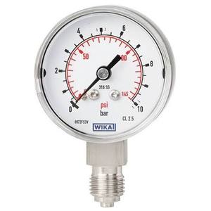 Manómetro de Tubo Bourdon Hidráulico de Acero Inoxidable, Instrumento de Medición de Presión de Alta Precisión para Sistemas Hidráulicos - Product Image 1