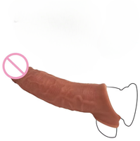 Conjunto de Dildos de Goma Suave con Dientes de Lobo para Hombre Pene Simulado de Cristal TPE Juguete Sexual Dildo Extendido y Engrosado