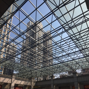Customized Large Span Steel Space Frame Roof Structure, Conference <strong>Hall</strong> Exhibition Center Construction - Product Image 4