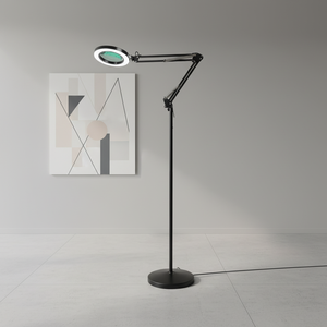 Adjustable Swing Arm Floor Standing LED Magnifying Lamp daylight lamp for Eyelash Tattoo Microblading Salon Use - Product Image 4