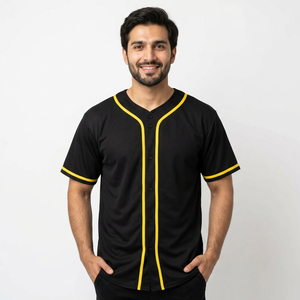 Maillot de baseball de qualité supérieure pour hommes Maillot de baseball imprimé de logo personnalisé Sports de plein air Maillot de baseball de style unique - Product Image 1