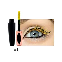 Extension de cils haute définition 4D colorée de marque privée matière première croissance de cils mascara épais curling maquillage cosmétiques