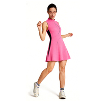Vestido de Tenis sin Mangas Fanshi, Último Modelo, Colores en Contraste Personalizados, Tela con Protección UV para Mujeres Tenistas, Deportes Diarios al Aire Libre