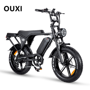 Ban sepeda listrik 20 inci, sepeda gunung dewasa 500W E baterai Lithium 7 kecepatan baja lemak listrik sepeda OUXI V8 - Product Image 2
