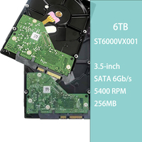 Disque dur interne ST6000VX001 6 To 3,5 pouces SATA3.0 5400 tr/min 256 Mo de cache Reconditionné Fonctionnement 24/7 Optimisé pour toutes les conditions météorologiques Stabilité optimisée