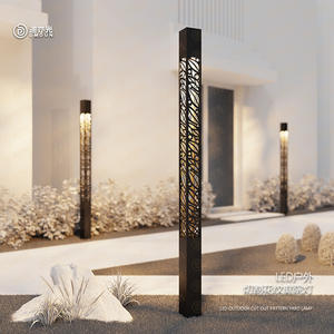 Nueva Lámpara de Jardín Hueca China, Moderna, para Exteriores, Impermeable, de Acero Inoxidable, con LED, para Paisajismo, con Poste Alto - Product Image 1
