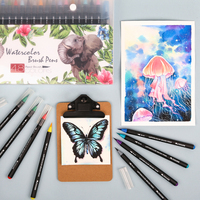 Marqueur à pointe pinceau Mobee P-623A48, 48 couleurs, rotuladores, marqueur à pointe pinceau aquarelle, ensemble de stylos pour la peinture, l'art, le dessin