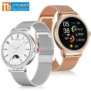 <span class=keywords><strong>Reloj</strong></span> <span class=keywords><strong>Inteligente</strong></span> TK26 para <span class=keywords><strong>Mujer</strong></span> con Pantalla Redonda de 1.26 Pulgadas, Diamantes, Lujo, Moda, Económico, Venta al por Mayor, Resistente al Agua IP67, <span class=keywords><strong>Reloj</strong></span> <span class=keywords><strong>Inteligente</strong></span> XOFIT para <span class=keywords><strong>Mujer</strong></span> - Product Image 2