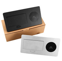 Multiprise industrielle de table UE/US en alliage d'aluminium à charge rapide sans fil avec prises USB A/C escamotables personnalisables