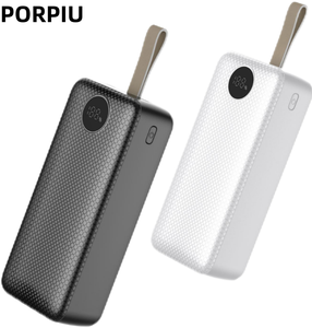 PORPIU Latest High Quality Custom Logo 30000 MAh Portable Power Bank Fast Charge with Micro USB Input Interface Low Price